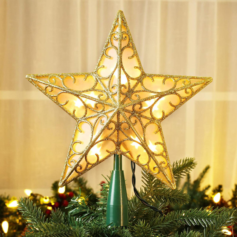 Warm white christmas star top